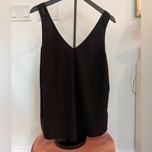 Athleta Black V-Neck Tank Top